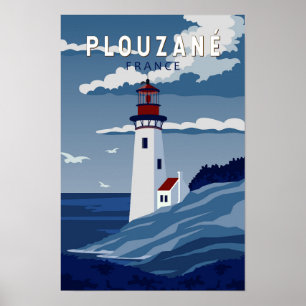 Arte Vintage de Viajes Plouzane Francia