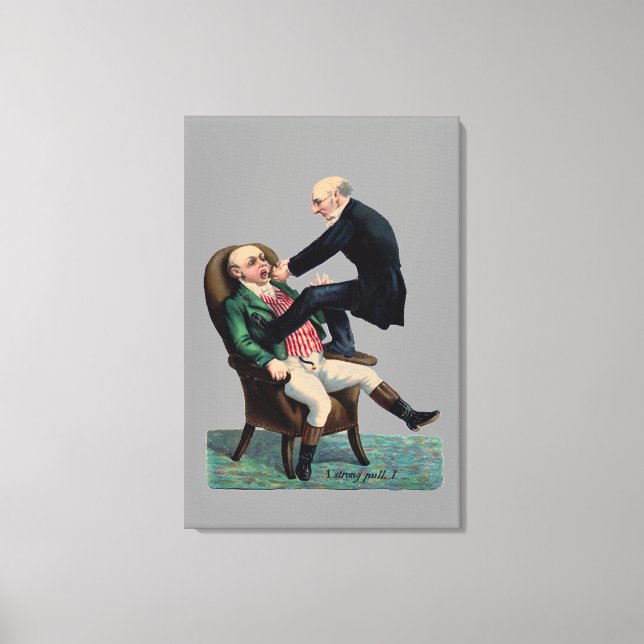 Arte vintage divertido y ortodoncista (Anverso)