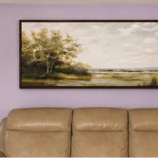 Arte vintage inspirado en paisaje de marisma suave