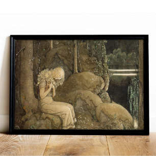 Arte vintage John Bauer Gnomos y Trolls