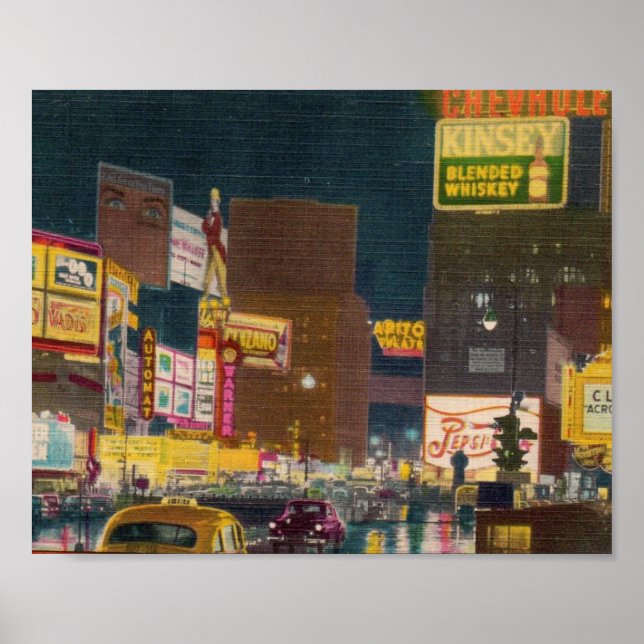 Arte vintage - NYC Times Square, (Frente)