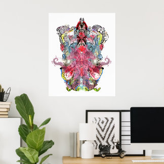 Arte visionario surrealista simétrico y fantástico