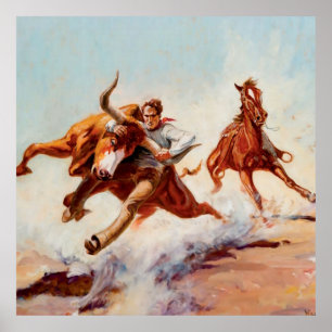 Arte Western “Bull Dogger” de Will James