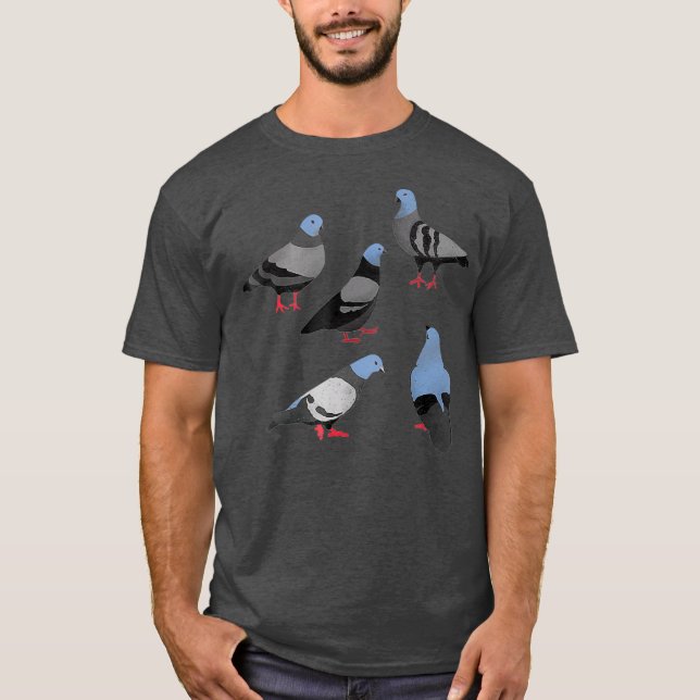 Arte y cosas Camiseta de palomas (Anverso)
