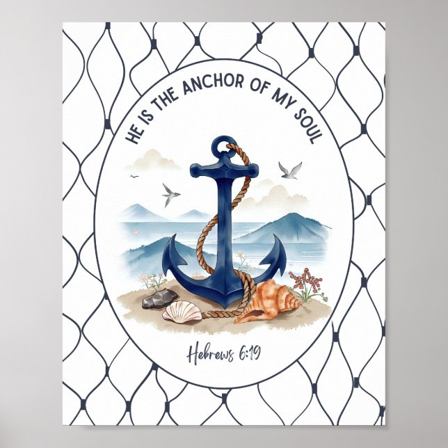 Arte y decoración de Hebreos 6:19 (Frente)