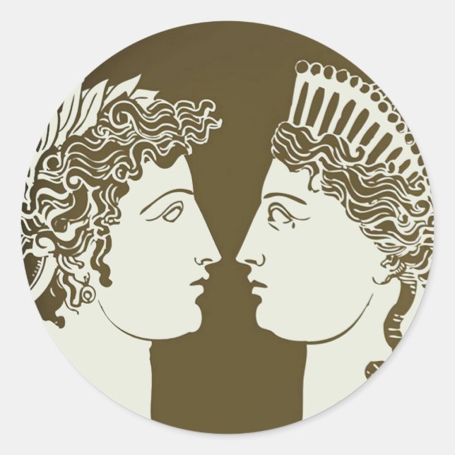 Artemis y Apollo Pegatina (Anverso)