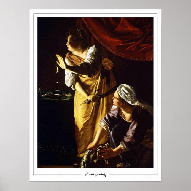 Artemisia Gentileschi cartel de arte de Zedign #75 (Frente)