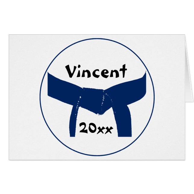 Artes marciales cinturón azul oscuro (Anverso (Horizontal))