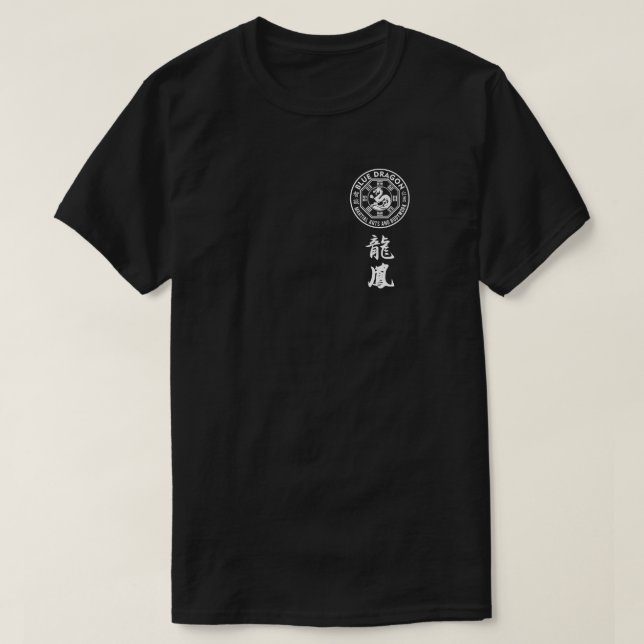 Artes marciales del dragón azul y camiseta de la (Diseño del anverso)