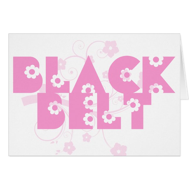 Artes Marciales Flores Rosa Correa Negra (Anverso (Horizontal))