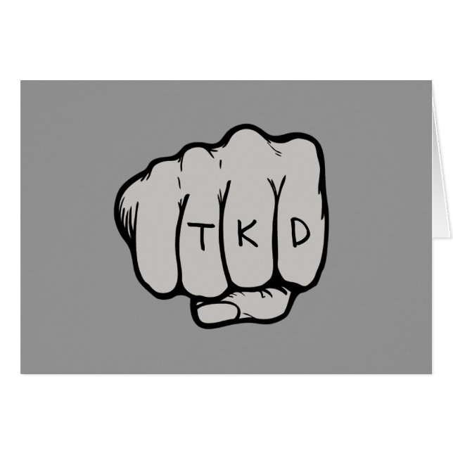 Artes marciales Gris del puño de Taekwondo (Anverso (Horizontal))