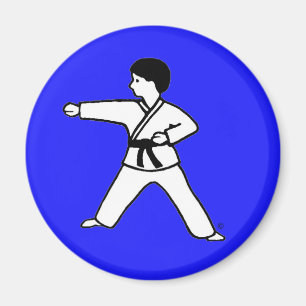 Artes marciales Niño 1 imán azul