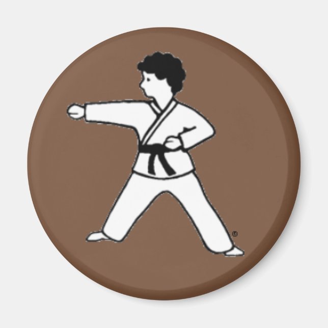 Artes marciales Niños 8 imanes marrones (Frente)