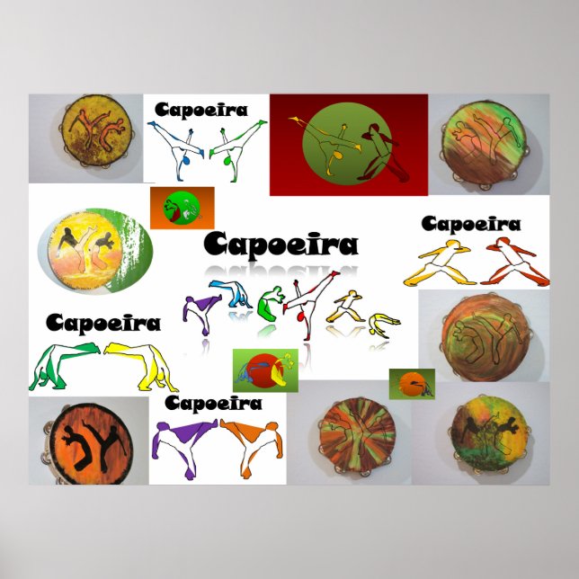 Artes marciales posters patadas de capoeira (Frente)