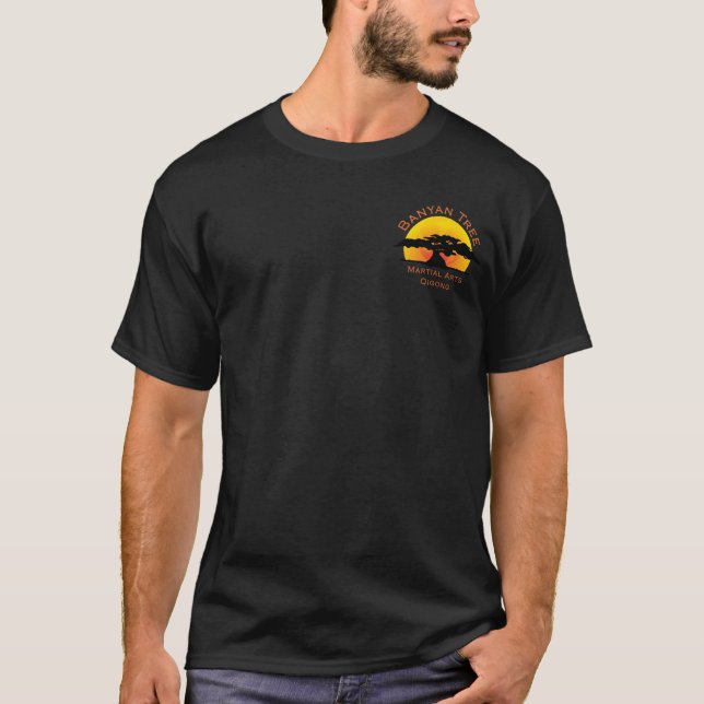 Artes marciales y Qigong - camiseta negra del (Anverso)