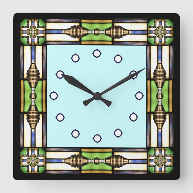 Artes y reloj de pared de cristal del estilo de (Anverso)