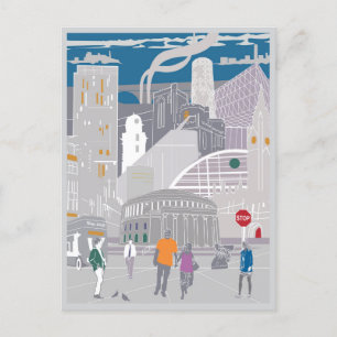 Artesanía del Ilustracion de Manchester de postal