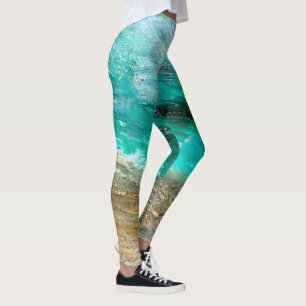 Artesanía Purpurinoso moderna Resumen de leggings