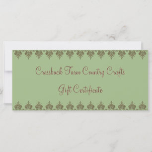 Artesanías Crossbuck Farm Country - Certificado de
