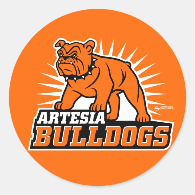 Artesia Bulldoges Pegatina (Anverso)