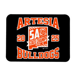 Artesia Bulldogs Campeones Estatales Logo Imán Fle