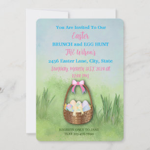 🌷 Artful Easter Brunch & Egg Hunt Invitación 🐣