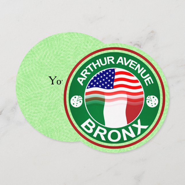 Arthur Ave Bronx invitaciones italianas estadounid (Anverso / Reverso)