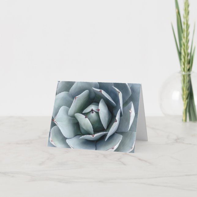 Artichoke Agave Cactus | Tarjeta de nota verde de  (Anverso)