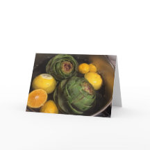 Artichokes y Receta en Tarjeta de felicitación dob