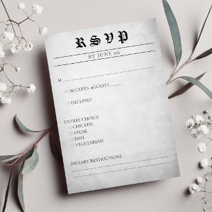 Artículo de periódico Boda RSVP