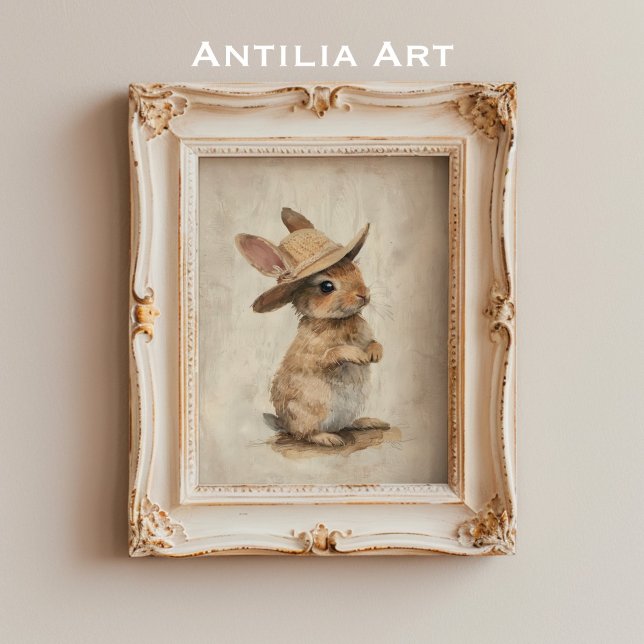 Articulo rústico de arte animal con Gorra de paja (Subido por el creador)