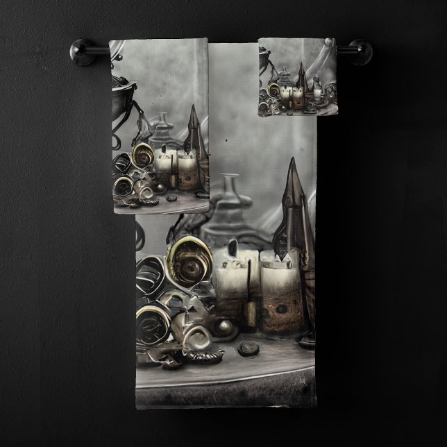 Artículos de brujería y bolas de cristal púrpura (Subido por el creador)