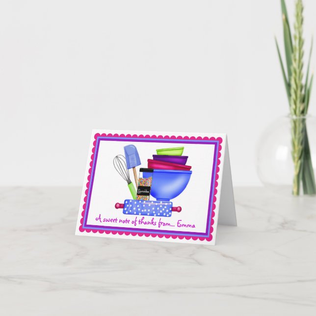 Artículos de cocina Cartas de agradecimiento (Anverso)