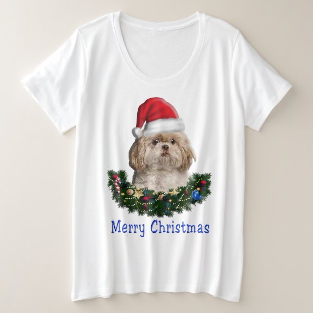 Artículos de Navidades de perros Shih-Tsu (Anverso del diseño)