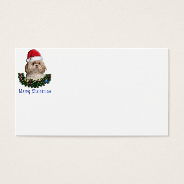 Artículos de Navidades de perros Shih-Tsu (Frente)