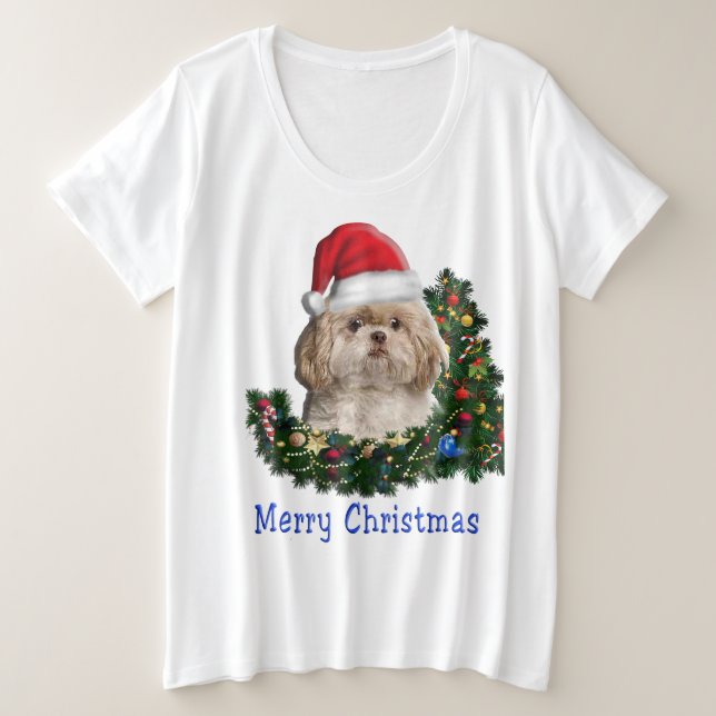 Artículos de Navidades de perros Shih-Tsu (Anverso del diseño)