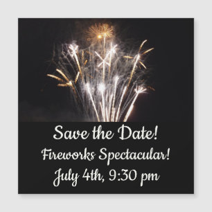 Artificios de pirotecnia blancos y dorados II Cele