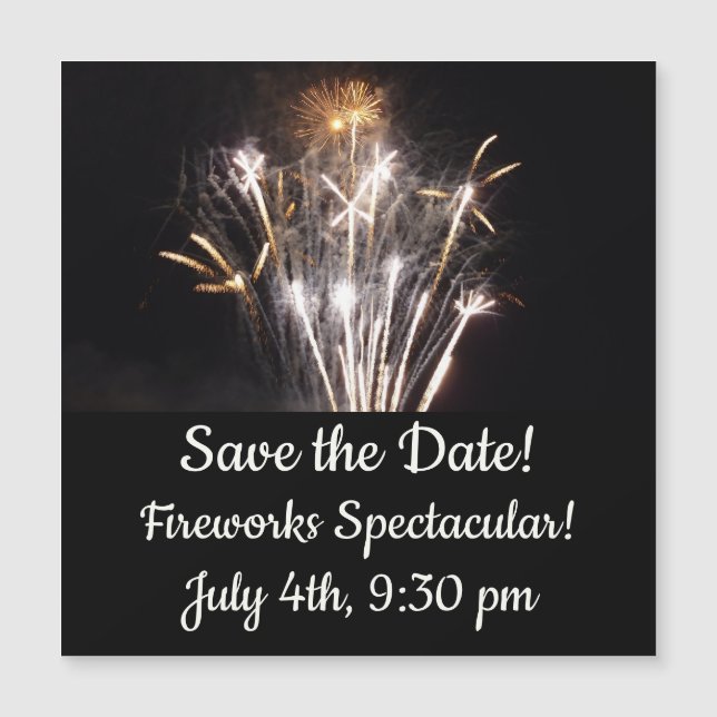 Artificios de pirotecnia blancos y dorados II Cele (Anverso)