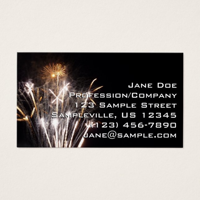 Artificios de pirotecnia blancos y dorados II Cele (Frente)