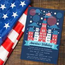 Artificios patrióticos 4 de julio Invitación a la 