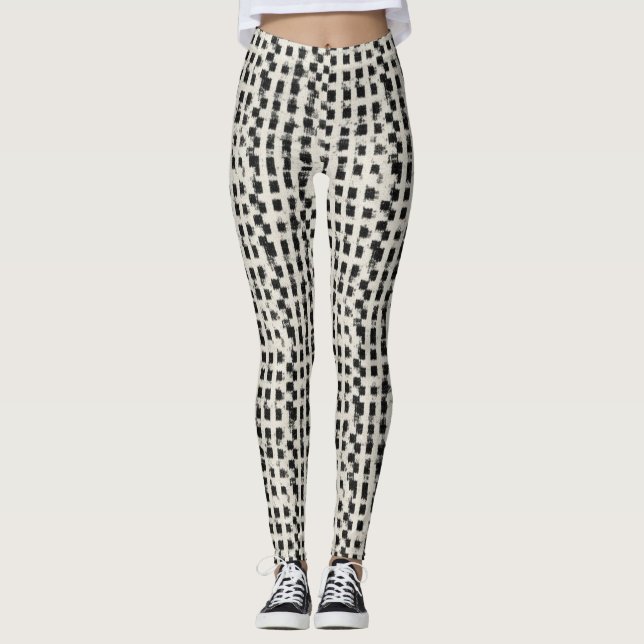 Artisanal Micro-Checkered  Leggings  (Anverso)