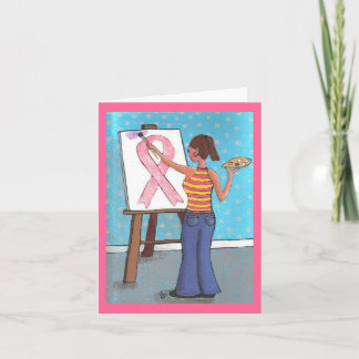 Artista de cáncer de mama - Tarjeta de saludo de c