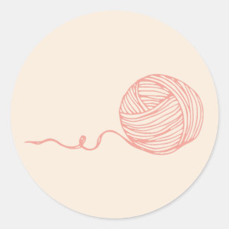 Artista de fibra moderna Pegatina redonda de yarn