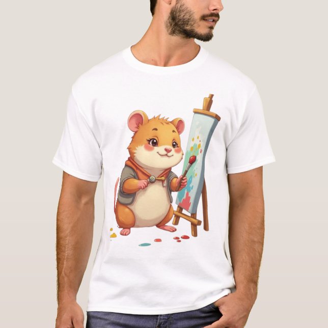 Artista de hámster - Camiseta creativa TinyFur (Anverso)