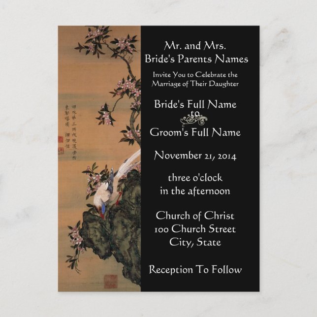 Artista de Invitación a la Boda Hiroshige Utagawa (Anverso)