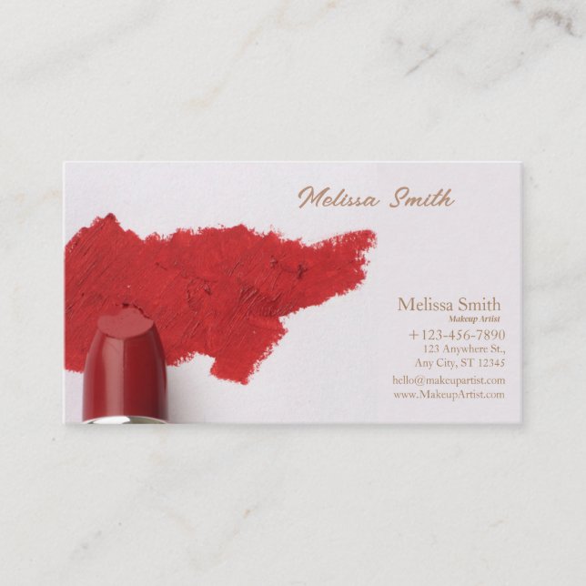 ARTISTA DE MAKEUP DE TARJETAS DE NEGOCIO DE PLANTI (Anverso)