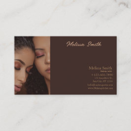 ARTISTA DE MAKEUP DE TARJETAS DE NEGOCIO DE PLANTI
