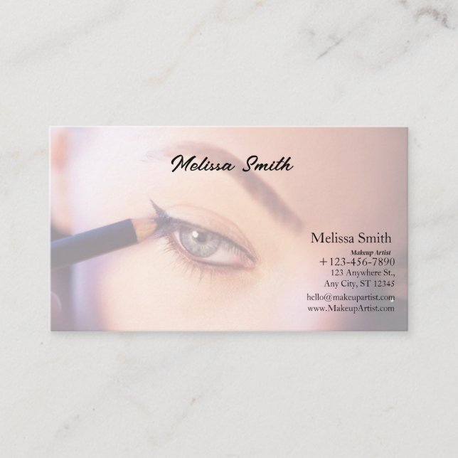 ARTISTA DE MAKEUP DE TARJETAS DE NEGOCIO DE PLANTI (Anverso)