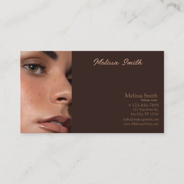 ARTISTA DE MAKEUP DE TARJETAS DE NEGOCIO DE PLANTI (Anverso)