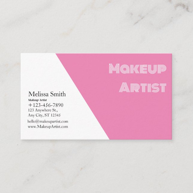 ARTISTA DE MAKEUP DE TARJETAS DE NEGOCIO DE PLANTI (Anverso)